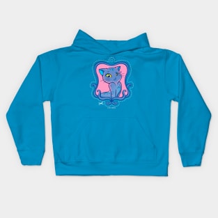 Blue Cat Kids Hoodie